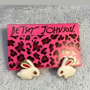 betsey johnson bunny rabbit earrings